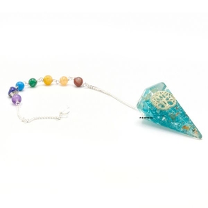 Péndulo de Radiestesia de Piedra de Ojo de Tigre de la Mejor Calidad, Árbol de la Vida Tallado en Ágata, Estilo Feng Shui, Artesanía Energética - Product Image 2