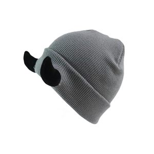 Bonnet en tricot chaud et amusant pour homme, avec cornes de diable, style hip-hop, personnalisé pour Halloween, collection automne-hiver, idéal pour les voyages, en tissu courant - Product Image 3