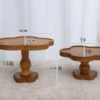 Support à gâteau en bois de luxe en forme de fleur, plateau à dessert scandinave, assiette de service décorative pour anniversaire et mariage, décoration de la maison