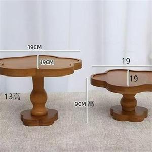 Ensemble de plateaux décoratifs en forme de fleur en bois, design minimaliste, assiettes de service artisanales pour la décoration de la maison - Product Image 4