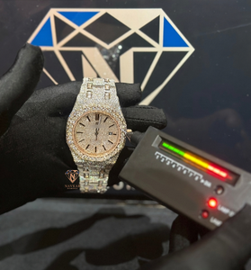 Reloj de Moda con Cuarzo y Moissanita, Correa de Plata de Ley, Esfera de Cristal - Edición Limitada, Reloj de Lujo - Product Image 1