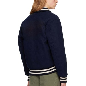 Chaqueta Varsity para Mujer, Invierno, Lana y Poliéster, Cierre de Cremallera, Corte Regular, Cuello y Puños Acanalados, OEM, Resistente al Viento, Relleno de Algodón - Product Image 6