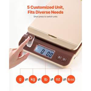 Bilancia Digitale Postale di Alta Precisione 0.1 Oz-88 Lbs con Calibrazione Semplice, Design con Supporto Ribaltabile, Funzioni Hold/Tare/Auto-Off - Product Image 3