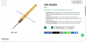 Herramienta para Dar Forma a Alambres GS 120, Punta de Acero de 5.25 Pulgadas, Mango de Madera, 1.8mm, para Joyería |   N.° de artículo GS-120 - Product Image 3