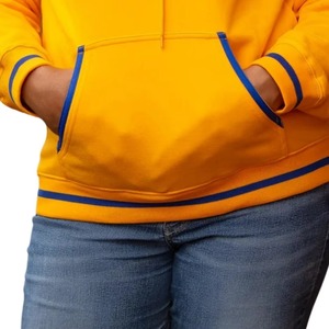 Sweat-shirt à capuche unisexe Sigma Gamma Rho Gold, détails bleus, style décontracté premium, streetwear - Product Image 5
