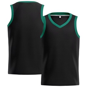 เสื้อบาสเก็ตบอลแบบมีตาข่ายระบายอากาศ ดีไซน์ย้อนยุค สั่งทำขายส่งได้ พร้อมชุดเสื้อกล้ามและกางเกงขาสั้นสำหรับทีมชาย - Product Image 2