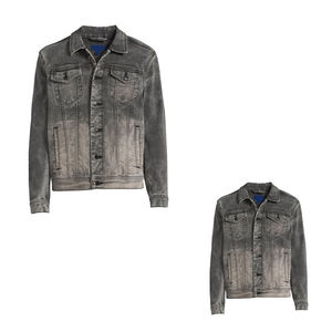 Casual <b>Slim</b> Denim Jacket Plus High Quality Men's 100% Cotton Breathable Stand Collar <b>Jean</b> Jacket - Product Image 4