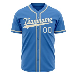 Camiseta de Béisbol Personalizada para Hombre, Azul, Manga Corta, Cuello en V, Absorbe la Humedad, Ropa Deportiva de Equipo con Número 00 Impreso en la Parte Delantera - Product Image 2