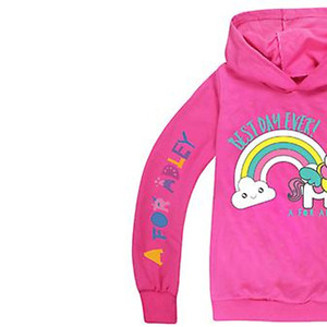 Sudadera con Capucha Rosa, Estampado de Unicornio y Arcoíris, Sudadera Premium Cómoda, Felpa de Algodón Suave, Ropa Moderna - Product Image 6