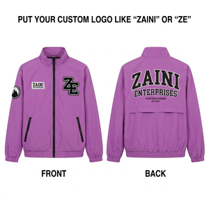 Men's Winter Windbreaker Jacket Polyester/Nylon <b>Canvas</b> Waterproof Breathable Windproof Turn-down Collar Custom Logo Position - Product Image 1