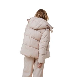 Venta caliente chaquetas de burbujas de invierno clásicas para mujer con capucha chaquetas acolchadas con Logo Casual cremallera traje chaqueta acolchada - Product Image 3