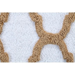 Alfombra de Baño Rectangular con Diseño de Rejilla Marroquí Personalizada, Antideslizante, con Base de Goma, Lavable a Máquina, para Uso Doméstico - Product Image 3