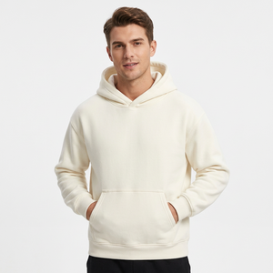 Oversized Basics Cotton Blended 450-500 Gsm <b>Plain</b> Fleece Hoodie <b>Men</b> Winter Streetwear Pullover <b>Hoodies</b> Manufacturers Bangladesh - Product Image 5