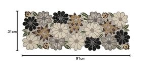 Embroidered Floral Table Runner Bohemian Home Decor Washable - Product Image 6