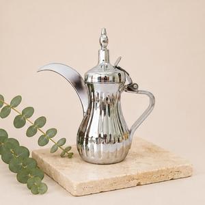 Premium Stainless Steel Arabic Dallah Coffee <b>Pot</b> Traditional Silver Middle Eastern <b>Tea</b> Kettle Teapot for Home & Hotel Use - Product Image 2