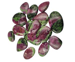 Natural zoisita rubí cabujón suelto piedras preciosas corte ovalado tamaño libre para colgantes de bricolaje - Product Image 3