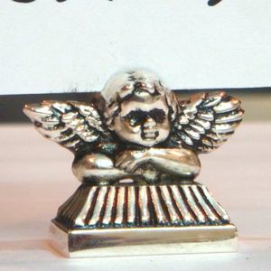 Porte-cartes de faveur de mariage ange en argent Décoration de table en métal en laiton Porte-cartes de fête de mariage personnalisé Fournitures de faveur - Product Image 3