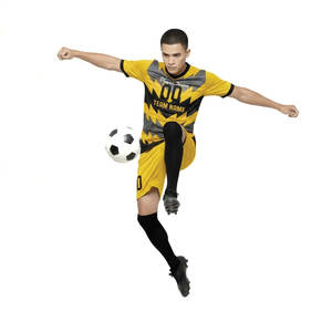 ชุดฟุตบอลคุณภาพสูง 100% โพลีเอสเตอร์ สำหรับทุกเพศ พร้อมปักชื่อทีมได้ แห้งเร็ว ระบายอากาศดี มีตัวเลือกปรับแต่งได้สำหรับผู้ใหญ่ - Product Image 2