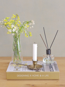 Handmade <b>Brass</b> Taper Candle Holder Antique Gold Chamberstick Vintage <b>Brass</b> <b>Candlestick</b> Stand Rustic Handheld Candle Holder - Product Image 5