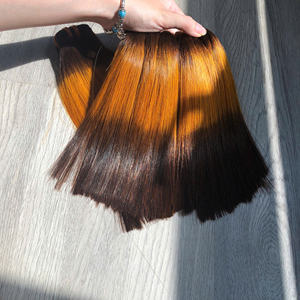 100% extensiones de cabello humano vietnamita recto de hueso en tres tonos cutícula alineada completa para mujeres negras fabricación de pelucas - Product Image 4