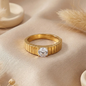 Modern Geometric Design <b>Ring</b> 304 Stainless Steel with 18K Real Gold PVD Plated Finish Durable Fashion Jewelry <b>Rings</b> for Women - Product Image 6