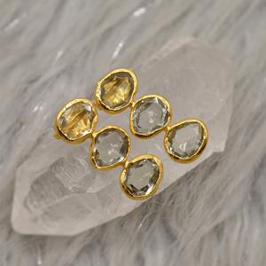 Pendientes de botón de amatista verde, plata de ley 925, chapados en oro, joyería de alta calidad sin níquel, regalo para esposa, fiesta de aniversario - Product Image 3