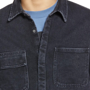Veste en jean Salinac sur mesure pour hommes grandes tailles, style simple, salopette vintage pour hommes - Product Image 4