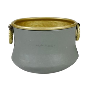 Maceta Handi de Hierro con Recubrimiento en Polvo, Duradera, Multiusos, Moderna y Clásica, para Interiores y Exteriores, con Drenaje - Product Image 2