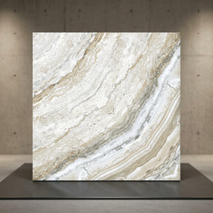 Carreaux de porcelaine polis effet marbre blanc numérique 600x600mm pour revêtements de sol et murs de luxe en design d'intérieur - Product Image 2