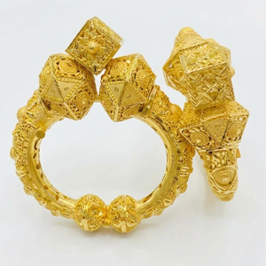 Women’s Handmade 1K Gold Plated Copper Brass <b>Bangles</b> <b>Set</b> | Traditional Designer Jewelry | High Quality Bridal Wedding Party Wear - Product Image 1