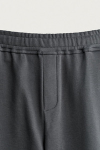 Chándal Gris con Capucha para Hombre, Estilo Casual, Color Sólido, Transpirable, 100% Algodón, Corte Regular, Ligero, con Cordón Ajustable - Product Image 5