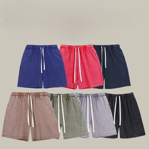 Bangladesh China Factory 250G Washed 100% Cotton Mens Distressed Shorts Loose Fit Snowflake Wash Casual European American Size - Product Image 1