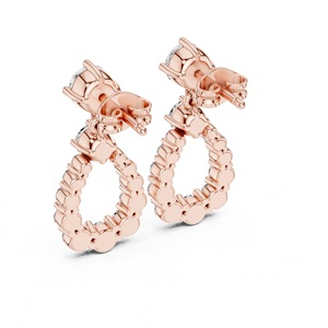 Round Cut Diamond Earring Moissanite 925 Sterling <b>Silver</b> Elegant Jewelry Customizable <b>Studs</b> For Women At Best Price - Product Image 4