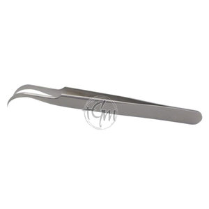 Pince à cils en acier inoxydable, outil de précision pour extensions de cils, applicateur à pointe incurvée pour utilisation en salon de beauté - Product Image 2