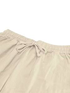 Pantalones de Corte Holgado para Playa, Oficina, Fiestas, Lavables a Máquina, Atuendo Casual Formal, Material: Lino, Ropa Elegante para Hombre - Product Image 5