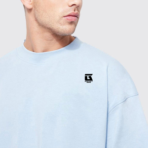 T-shirt personnalisé pour homme, surdimensionné, 100% coton jersey, non tissé, écologique, uni, décontracté, grande taille, coupe ample, logo personnalisé - Product Image 4