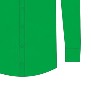 The Links Button Down Shirt Kelly Green with White Logo <b>Mens</b> Casual Long Sleeve <b>Dress</b> Shirt Custom Apparel Bulk Supply - Product Image 4