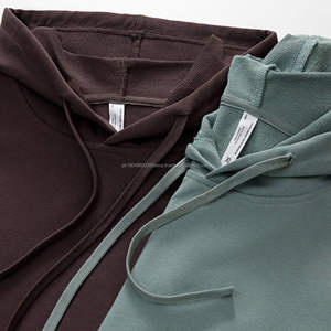 Mejor venta de alta calidad de algodón francés Terry Drop Shoulders Oversized Pullover Hoodies Plain Unisex Custom Hoodies - Product Image 3