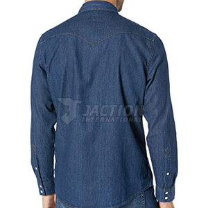 เสื้อเชิ้ตยีนส์ผู้ชายแบบกำหนดเองปี 2026 เสื้อเชิ้ตยีนส์ผู้ชายขายส่ง เสื้อเชิ้ตยีนส์ผู้ชายน้ำหนักเบา - Product Image 3