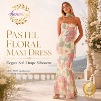 Robe tube en maille à imprimé floral pour femme - Tenue de soirée ou de mariage estivale.