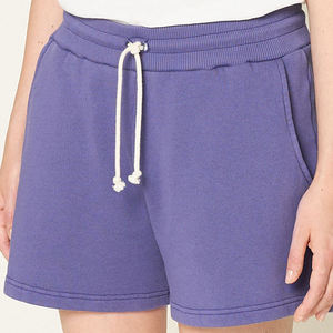 Women's Sweat <b>Shorts</b> SpandexPolyester Fleece High Waist Drawstring Closure Summer Sports <b>Shorts</b> for Women Custom with Pockets - Product Image 1