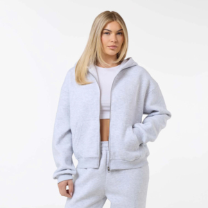 Ensemble de survêtement d'hiver pour femme 100 % coton à capuche, coupe longue, imprimé délavé, décontracté, coupe ample - Product Image 5