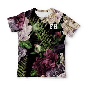 เสื้อยืดผู้ชายลายดอกไม้ คอกลม แขนสั้น พิมพ์ลายแบบซับลิเมชั่น สไตล์ฮิปฮอป สำหรับฤดูใบไม้ผลิและฤดูร้อน เสื้อผ้าลำลองแนวสตรีท โพลีเอสเตอร์ 100% - Product Image 2