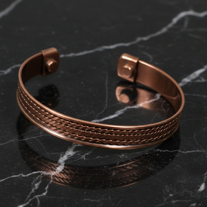 Brazalete de Terapia Magnética de Cobre Puro – Brazalete Curativo con Incrustaciones de Cuerda Trenzada Hecho a Mano para Hombres y Mujeres - Product Image 2