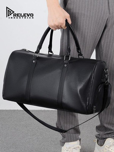 Bolsa de Viaje de Gran Capacidad, 50-70L, de Cuero Genuino, Estilo Personalizado, Diseño de Diseñador, Bolsa de Hombro Deportiva para Mujer y Hombre - Product Image 4