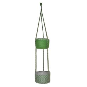 Panier à fleurs en corde de jute Panier de rangement suspendu Fait à la main Panier à plantes en corde de jute Pots suspendus fabriqués à la machine avec le prix le plus bas - Product Image 1