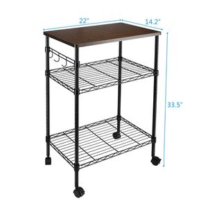 Carrello da Cucina a 3 Ripiani con Struttura Robusta e Finitura in Legno Rustico - Product Image 6