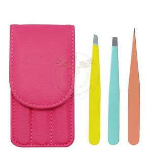 Juego de Pinzas para Cejas Profesionales de Acero Inoxidable, 3 Piezas, Juego de Pinzas Personalizables - Product Image 3