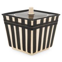 Caja de Joyería de Resina Premium, Efecto Hueso Blanco, Incrustaciones de Resina, Rectangular, con Patrón de Rayas Negras, Almacenamiento de Lujo, Decoración - Product Image 2