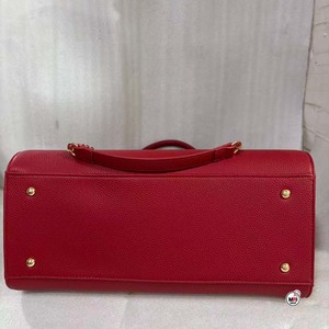 Red PU Leather <b>Tote</b> <b>Bags</b> <b>With</b> Chain <b>Strap</b> Fashion Large Capacity Open Top Women's <b>Shoulder</b> <b>Bags</b> All Seasons Daily Use Wholesale - Product Image 3